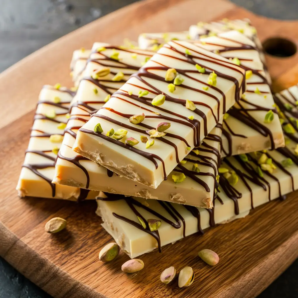 White Chocolate Pistachio Bars